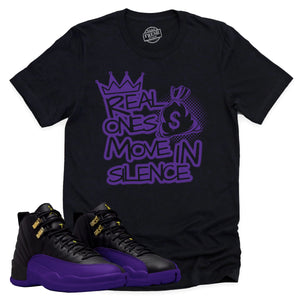 Real Ones | Retro Air Jordan 12 Field Purple Sneaker Match Tee