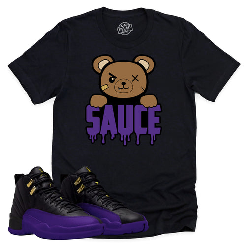 Sauce | Retro Air Jordan 12 Field Purple Sneaker Match Tee
