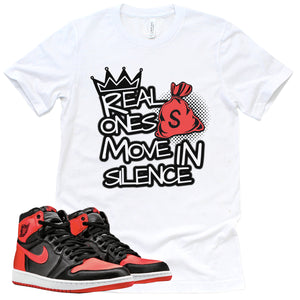 Real Ones Shirt | Retro Air Jordan 1 Satin Bred Sneaker Match Tee