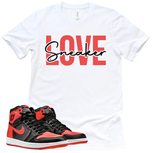 Sneaker Love Shirt | Retro Air Jordan 1 Satin Bred Sneaker Match Tee