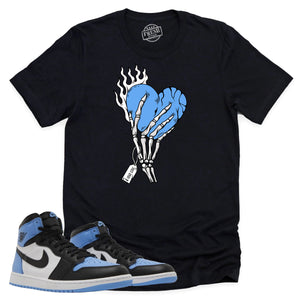 Cost Your Soul Shirt | Retro Air Jordan 1 UNC Toe Sneaker Match Tee