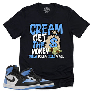 Cream Shirt | Retro Air Jordan 1 UNC Toe Sneaker Match Tee