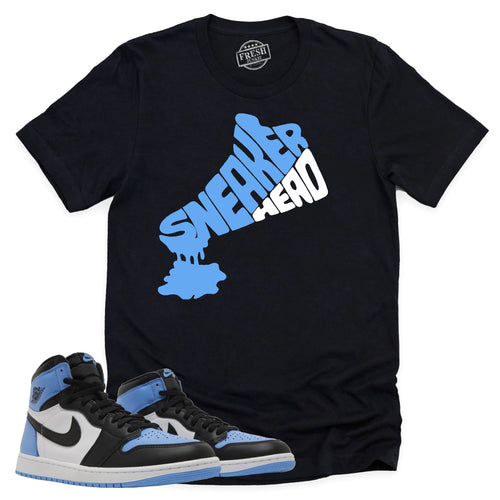 Dripping Sneakerhead Shirt | Retro Air Jordan 1 UNC Toe Sneaker Match Tee