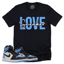 Load image into Gallery viewer, Sneaker Love Shirt | Retro Air Jordan 1 UNC Toe Sneaker Match Tee