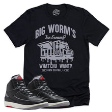 Load image into Gallery viewer, BW&#39;s Ice Cream Shop Shirt | Retro Air Jordan 2 Black Cement Sneaker Match Tee