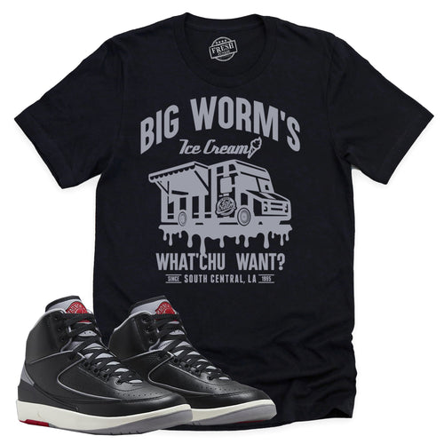 BW's Ice Cream Shop Shirt | Retro Air Jordan 2 Black Cement Sneaker Match Tee