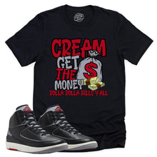 Load image into Gallery viewer, Cream Shirt | Retro Air Jordan 2 Black Cement Sneaker Match Tee