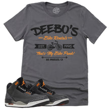 Load image into Gallery viewer, Deebo&#39;s Bike Shop Shirt | Retro Air Jordan 3 Fear Sneaker Match Tee