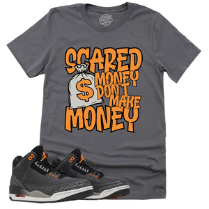 Scared Money Shirt | Retro Air Jordan 3 Fear Sneaker Match Tee