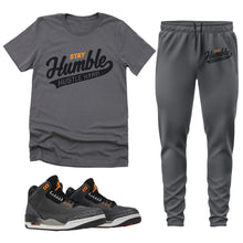 Load image into Gallery viewer, Stay Humble Hustle Hard | Retro Air Jordan 3 Fear Sneaker Match Tee &amp; Jogger Set