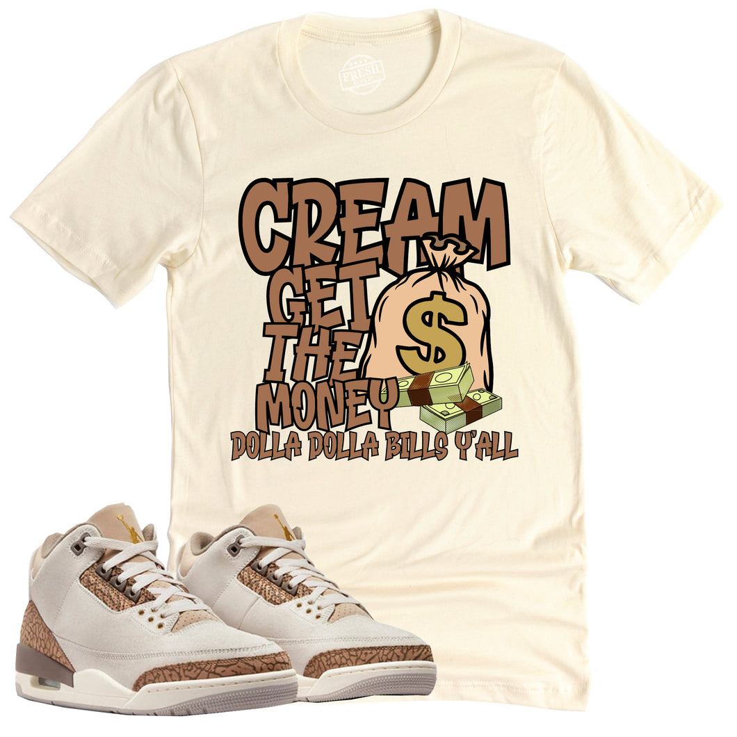 Cream Shirt | Retro Air Jordan 3 Palomino Sneaker Match Tee