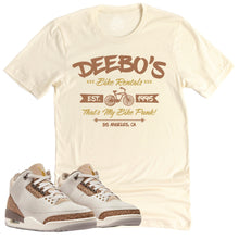 Load image into Gallery viewer, Deebo&#39;s Bike Shop Shirt | Retro Air Jordan 3 Palomino Sneaker Match Tee