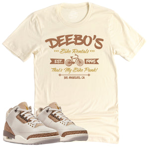 Deebo's Bike Shop Shirt | Retro Air Jordan 3 Palomino Sneaker Match Tee