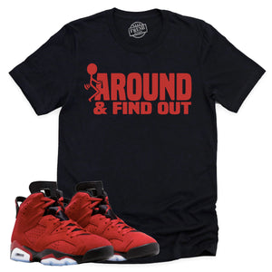 Find Out Shirt | Retro Air Jordan 6 Toro Bravo Sneaker Match Tee