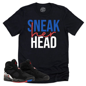 SneakHER Head Shirt | Air Jordan 8 Playoffs Sneaker Match Tee