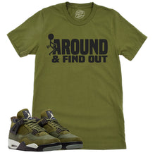 Load image into Gallery viewer, Find Out Shirt | Retro Air Jordan 4 Craft Olive Sneaker Match Tee