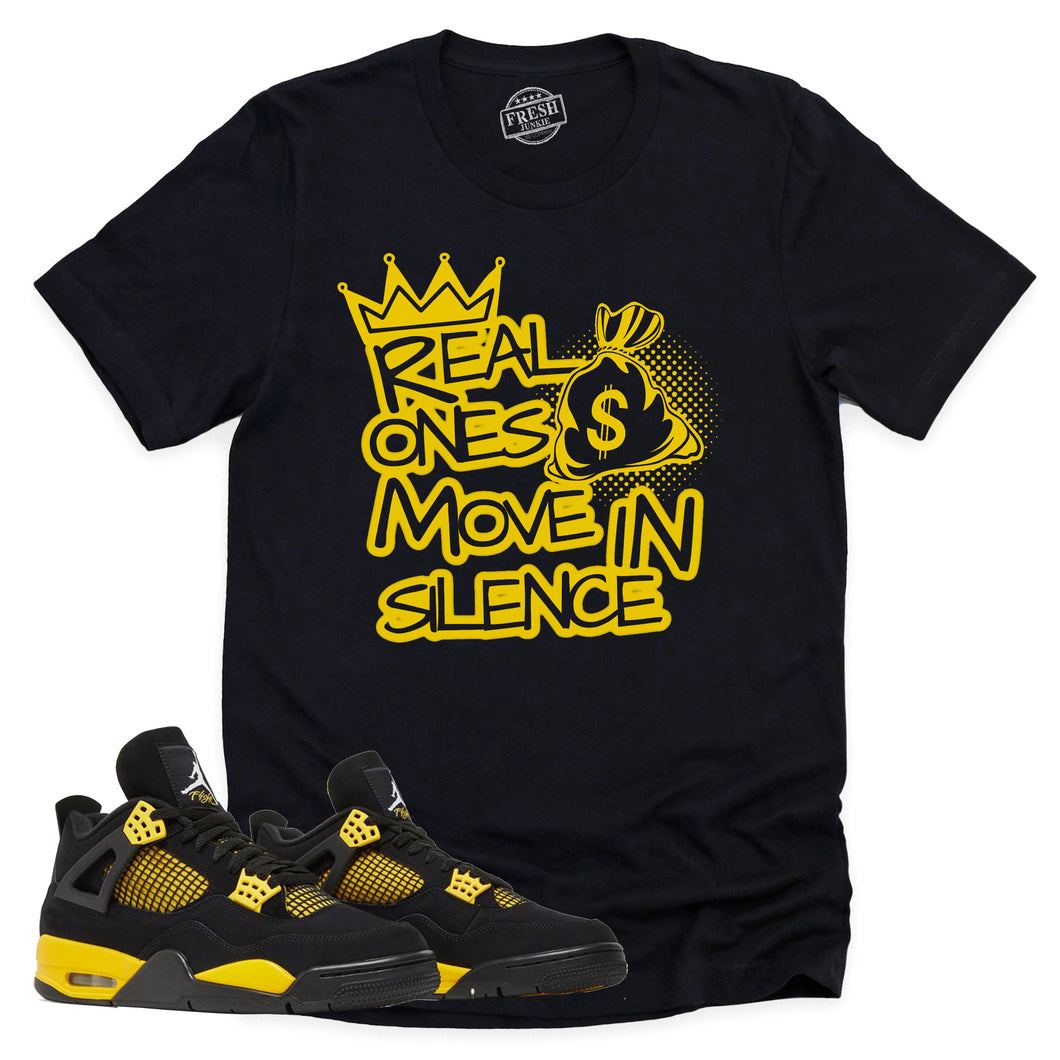 Real Ones Shirt | Retro Air Jordan 4 Thunder Sneaker Match Tee