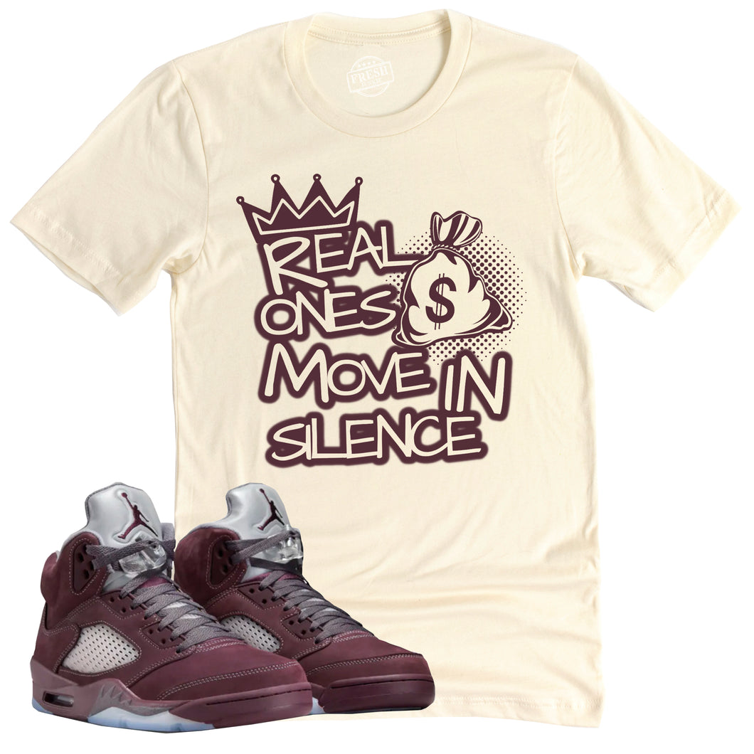 Real Ones Shirt | Air Jordan 5 Burgundy Sneaker Match Tee