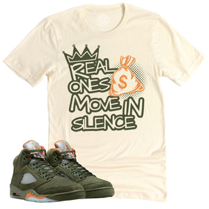 Real Ones Shirt | Air Jordan 5 Olive Sneaker Match Tee