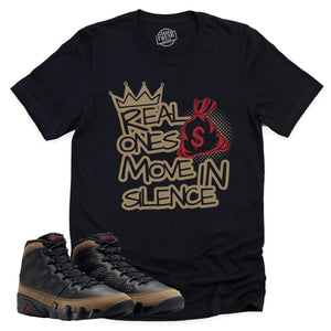 Real Ones Shirt | Retro Air Jordan 9 Olive Sneaker Match Tee