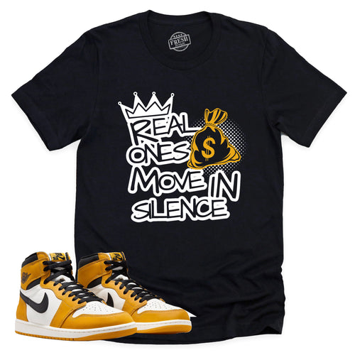 Real Ones Shirt | Retro Air Jordan 1 Yellow Ochre Sneaker Match Tee