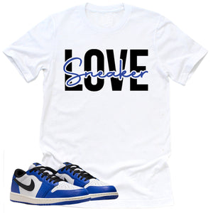 Sneaker Love Shirt | Retro Air Jordan 1 Low Game Royal Sneaker Match Tee