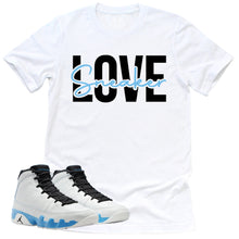 Load image into Gallery viewer, Sneaker Love Shirt | Retro Air Jordan 9 Powder Blue Sneaker Match Tee