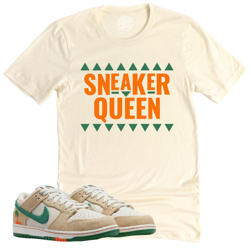 Sneaker Queen Shirt | Retro Dunk Low Phantom and Malachite Sneaker Match Tee