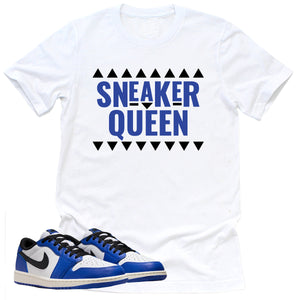 Sneaker Queen Shirt | Retro Air Jordan 1 Low Game Royal Sneaker Match Tee