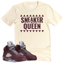 Load image into Gallery viewer, Sneaker Queen Shirt | Air Jordan 5 Burgundy Sneaker Match Tee