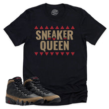 Load image into Gallery viewer, Sneaker Queen Shirt | Retro Air Jordan 9 Olive Sneaker Match Tee