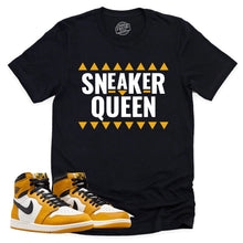 Load image into Gallery viewer, Sneaker Queen Shirt | Retro Air Jordan 1 Yellow Ochre Sneaker Match Tee