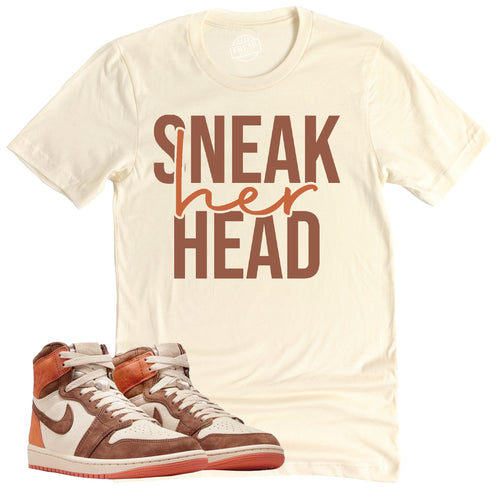 SneakHER Head Shirt | Air Jordan 1 Cacao Sneaker Match Tee