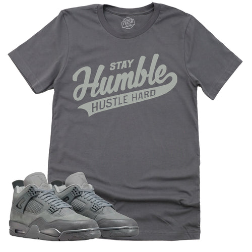 Stay Humble Shirt | Retro Air Jordan 4 Wet Cement Sneaker Match Tee