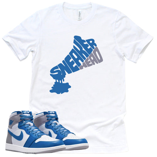 Dripping Sneakerhead Shirt | Retro Air Jordan 1 True Blue Sneaker Match Tee