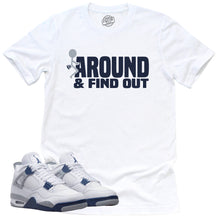 Load image into Gallery viewer, Find Out Shirt | Retro Air Jordan 4 Midnight Navy Sneaker Match Tee