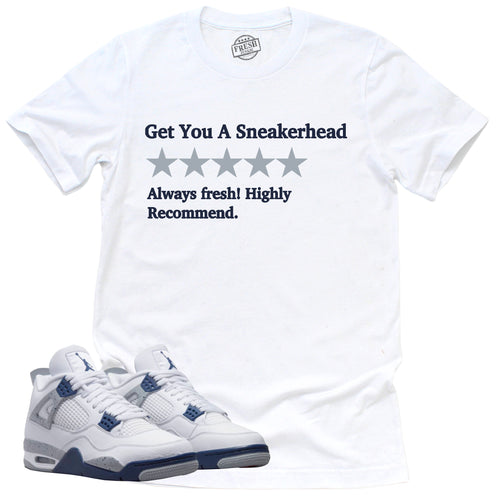 Get You A Sneakerhead Shirt | Retro Air Jordan 4 Midnight Navy Sneaker Match Tee