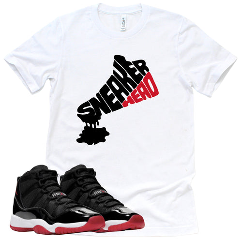 Dripping Sneakerhead | Retro Air Jordan 11 BRED Sneaker Match Tee