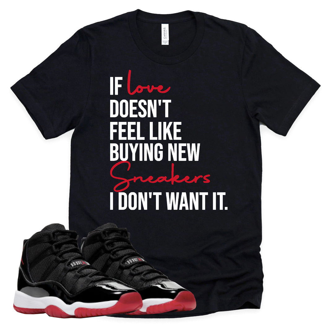 If Love | Retro Air Jordan 11 BRED Sneaker Match Tee