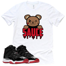 Load image into Gallery viewer, Sauce | Retro Air Jordan 11 BRED Sneaker Match Tee