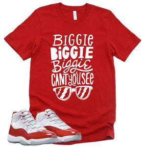 Can't You See | Retro Air Jordan 11 Cherry Red Sneaker Match Tee