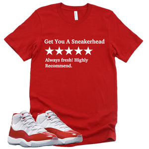 Get You A Sneakerhead | Retro Air Jordan 11 Cherry Red Sneaker Match Tee