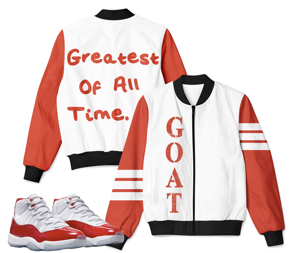 Greatest Of All Time (GOAT) | Retro Air Jordan 11 Cherry Red Jacket