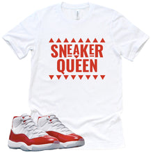 Load image into Gallery viewer, Sneaker Queen | Retro Air Jordan 11 Cherry Red Sneaker Match Tee