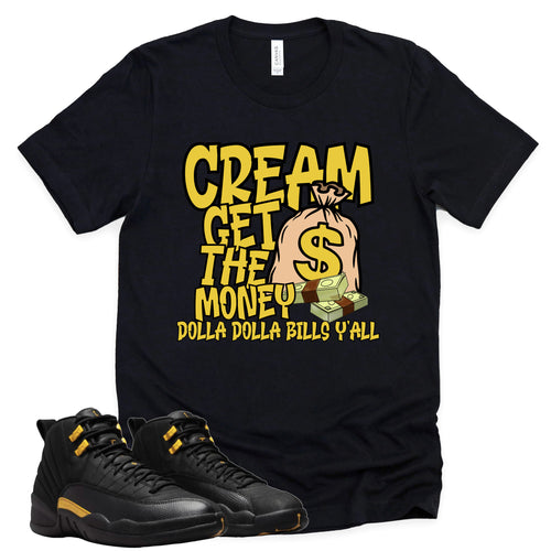 Cream | Retro Air Jordan 12 Black Taxi Sneaker Match Tee