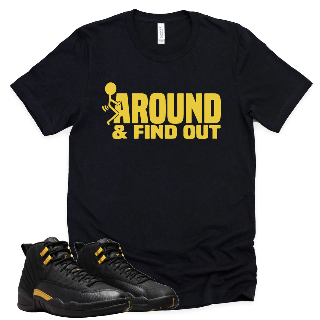 Find Out | Retro Air Jordan 12 Black Taxi Sneaker Match Tee