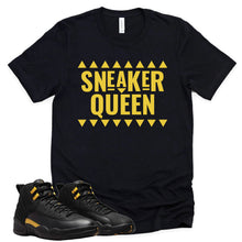 Load image into Gallery viewer, Sneaker Queen | Retro Air Jordan 12 Black Taxi Sneaker Match Tee