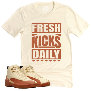 Fresh Kicks Daily Shirt | Retro Air Jordan 12 Eastside Golf Sneaker Match Tee