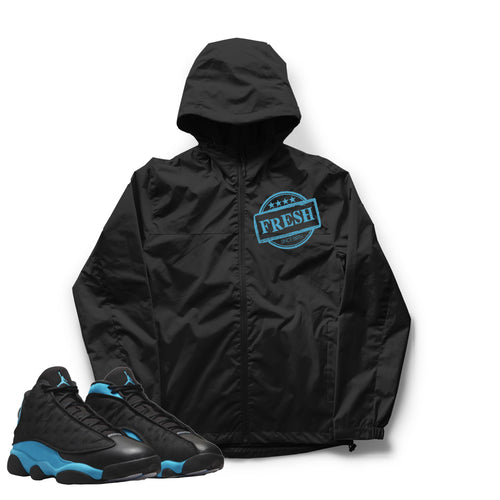 Certified Fresh | Retro Air Jordan 13 Black University Blue Windbreaker