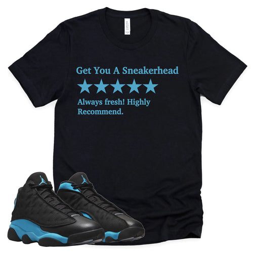 Get You A Sneakerhead Shirt | Retro Air Jordan 13 Black University Blue Sneaker Match Tee